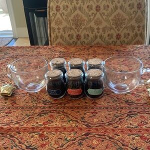 Brand new herbal tea set with 2 mugs and tea infusers